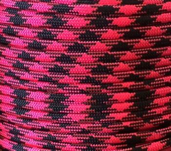 Paracord 550 růžovo-černá