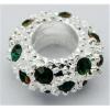 Korálek s kamínky /zelený emerald/